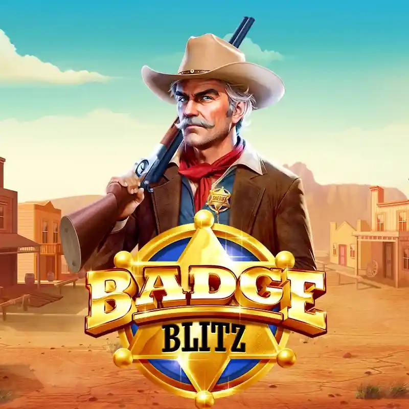 Badge Blitz logo – Slots by Pragmatic Play at Casea Casino