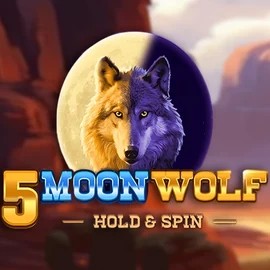 5 Moon Wolf slot logo by Apparat Gaming at Casea Casino