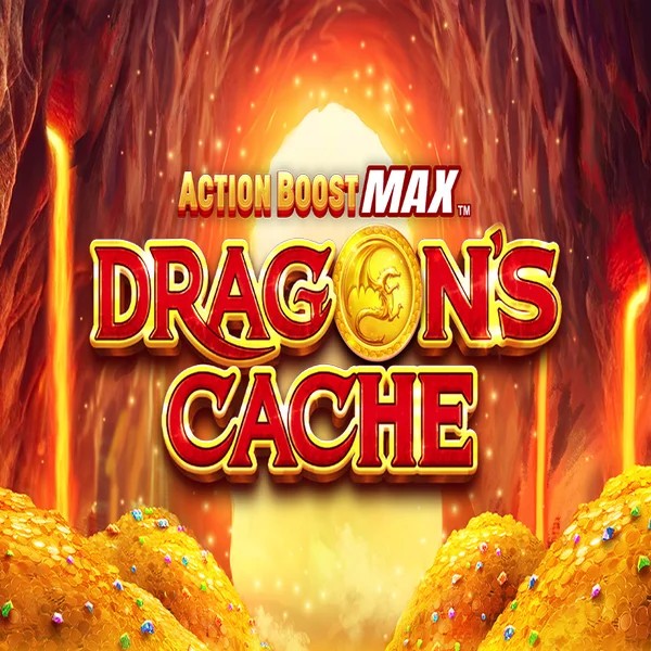 Action Boost Max Dragon's Cache logo by SpinPlay Games at Casea Casino