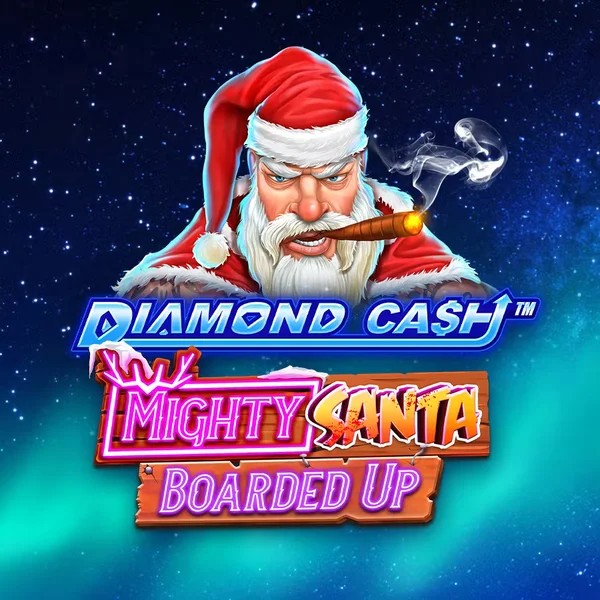 Diamond Cash Mighty Santa Boarded Up slot logo by Greentube at Casea Casino