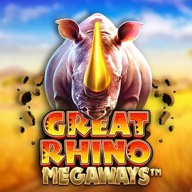 Great Rhino Megaways slot logo by Pragmatic Play at Casea Casino
