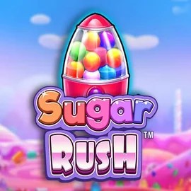 Sugar Rush slot logo by Pragmatic Play at Casea Casino